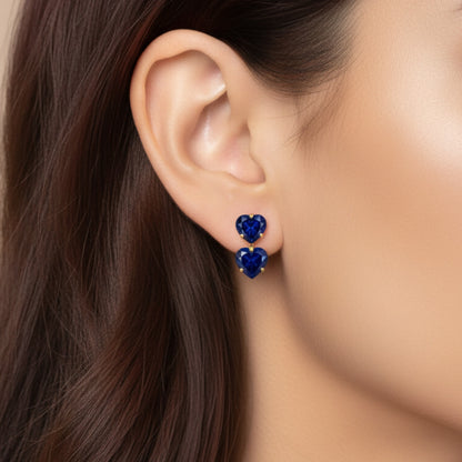 Brinco Fidelité em Ouro Amarelo 18K-750, com Safiras Azuis