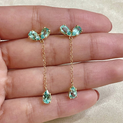 Brinco Serenity em Ouro Amarelo 18K-750, com Quartzo Verde