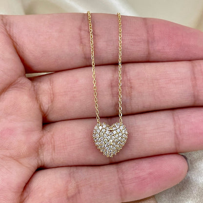 Pingente Pure Love em Ouro Amarelo 18K-750, com zircônias