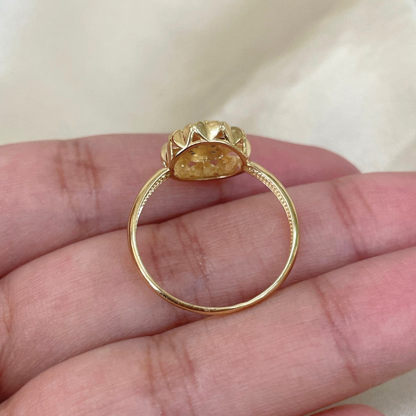 Anel Nossa Senhora Aparecida em Ouro Amarelo 18K-750