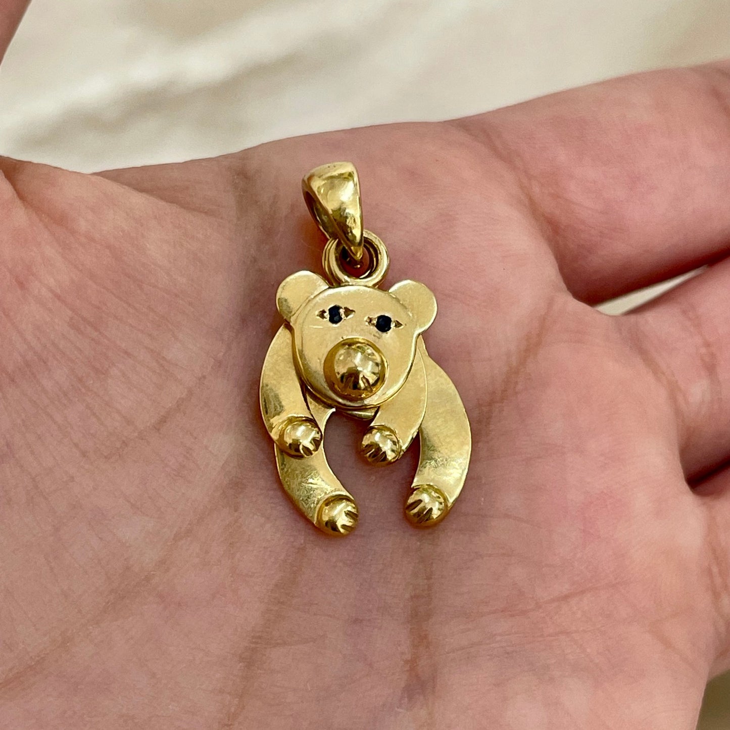 Pingente Urso Articulável em Ouro Amarelo 18K