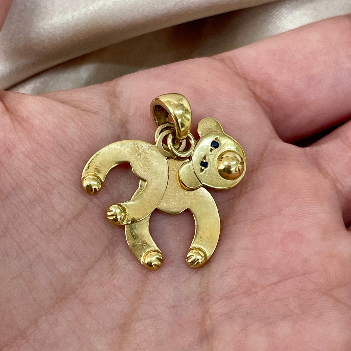 Pingente Urso Articulável em Ouro Amarelo 18K