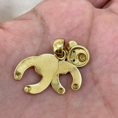 Pingente Urso Articulável em Ouro Amarelo 18K