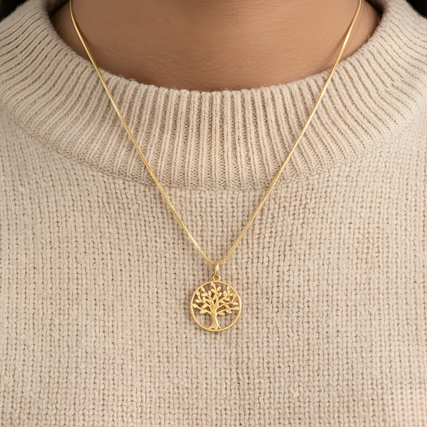 Pingente Árvore da Vida em Ouro Amarelo 18K