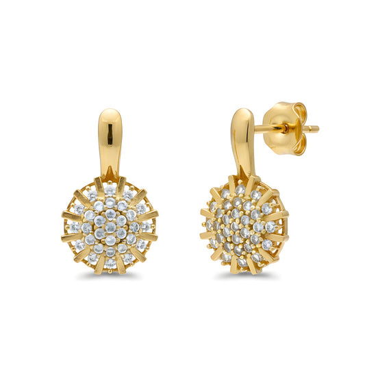 Brinco Solenne em Ouro Amarelo 18K-750, com Zircônias