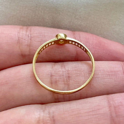 Anel Brillé em Ouro Amarelo 18K-750
