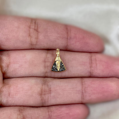Pingente Nossa Senhora Aparecida em Ouro Amarelo 18K