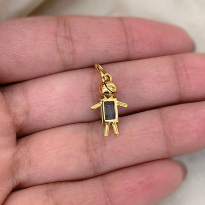 Pingente Menino Topázio Swiss em Ouro Amarelo 18K-750