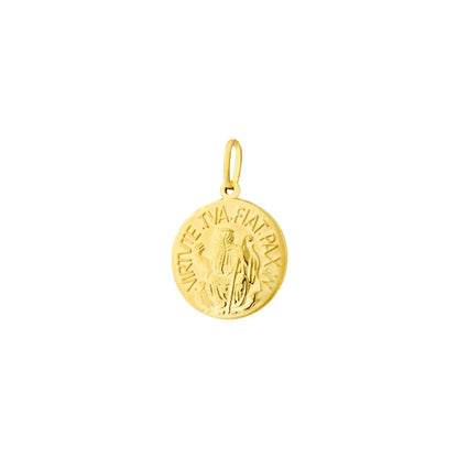 Pingente Mini Medalha São Bento em Ouro Amarelo 18K-750