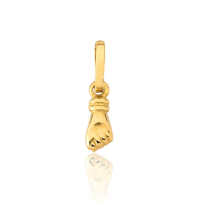 Pingente em Ouro Amarelo 18k - Figa Dupla Média