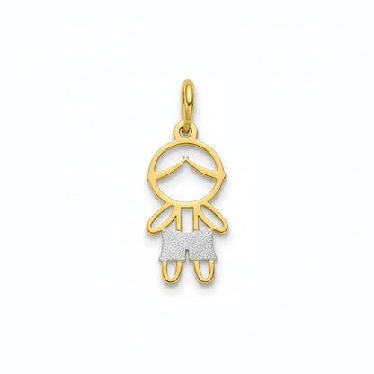 Pingente Menino Vazado em Ouro Amarelo 18K-750