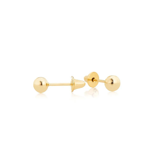 Brinco em Ouro 18K Bolinha 3 mm