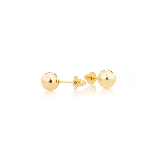 Brinco Bolinha de 5mm em Ouro Amarelo 18k-750