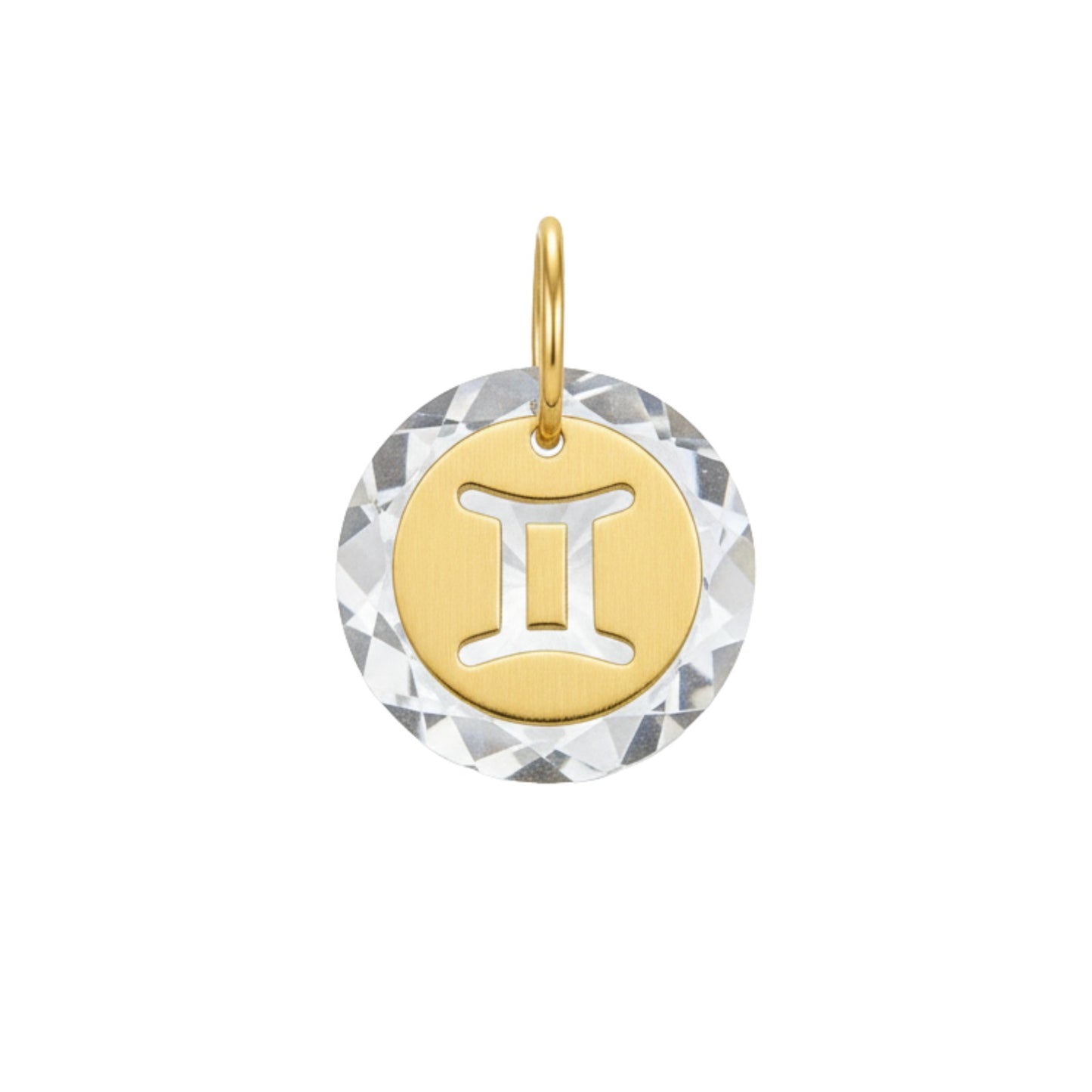 Pingente Gêmeos em Ouro Amarelo 18K-750