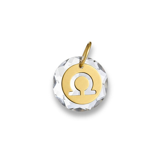 Pingente Signo Libra em Ouro Amarelo 18K-750