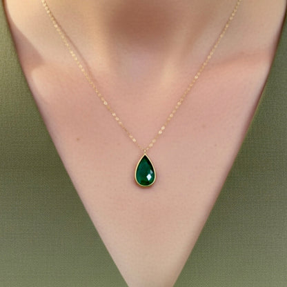 Gargantilha Com Esmeralda em Ouro Amarelo 18K-750