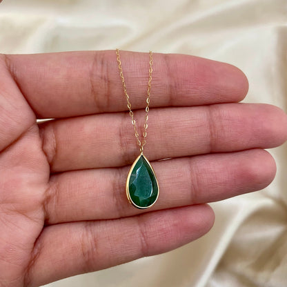 Gargantilha Com Esmeralda em Ouro Amarelo 18K-750