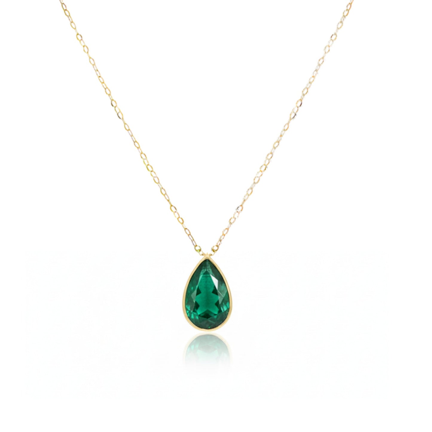 Gargantilha Com Esmeralda em Ouro Amarelo 18K-750
