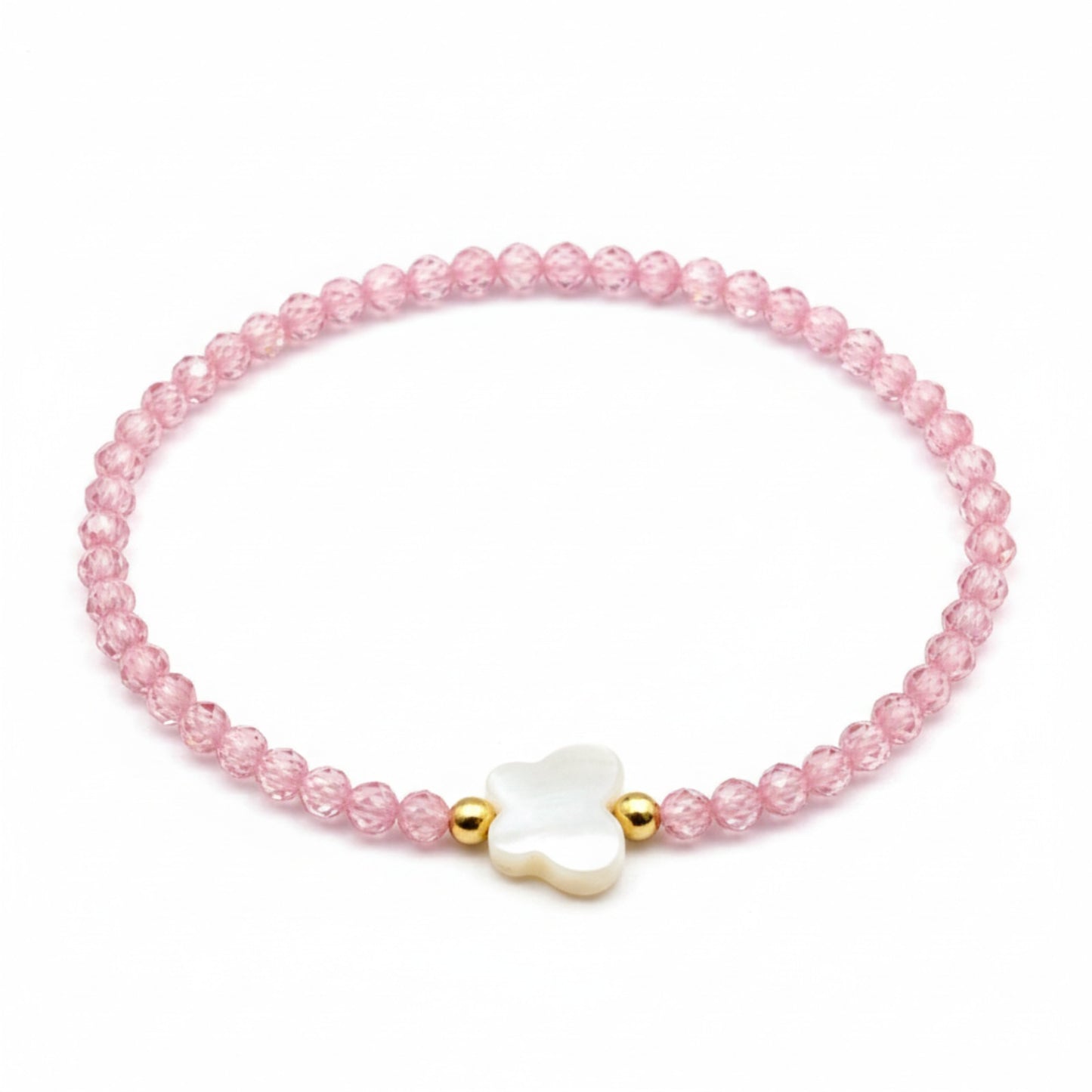 Pulseira Asas de Luz em Ouro Amarelo 18K-750, com Jade Rosa