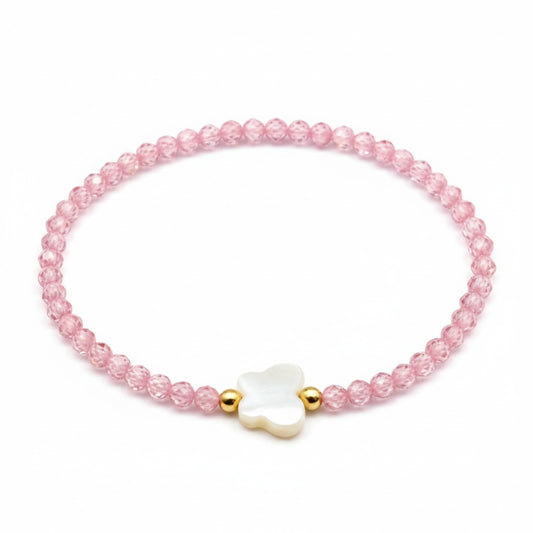 Pulseira Asas de Luz em Ouro Amarelo 18K-750, com Jade Rosa