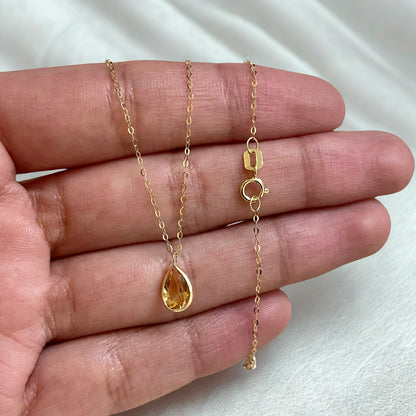 Gargantilha Poente em Ouro Amarelo 18K-750, com Citrino