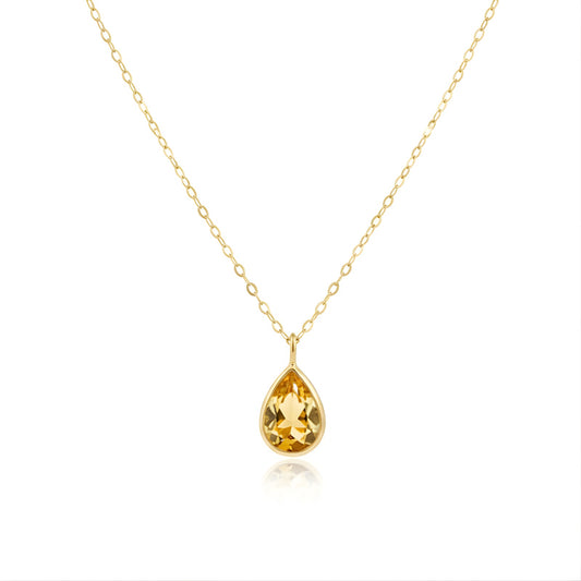 Gargantilha Poente em Ouro Amarelo 18K-750, com Citrino