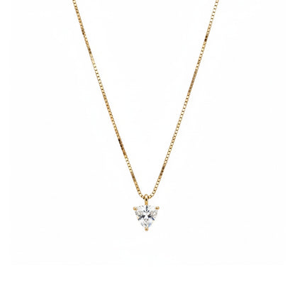 Gargantilha Trilion em Ouro Amarelo 18K-750, com Moissanite
