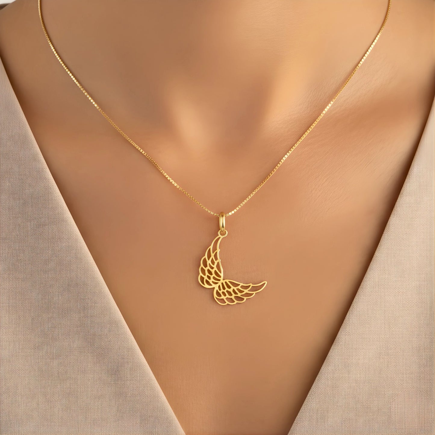 Pingente Asa Dupla em Ouro Amarelo 18K