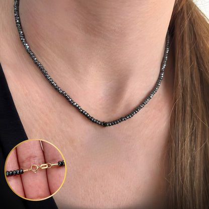 Corrente de Hematitas em Ouro 18K-750