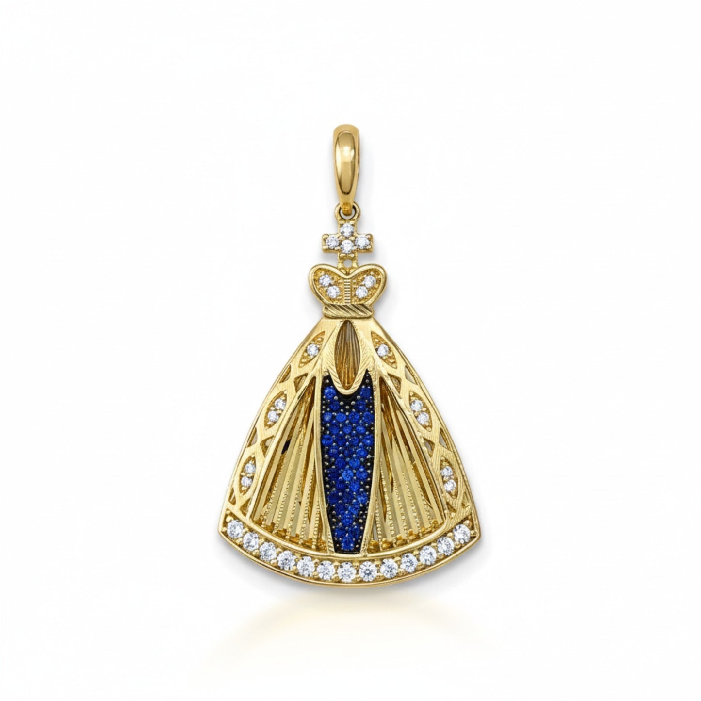Pingente Nossa Senhora Aparecida em Ouro Amarelo 18K-750