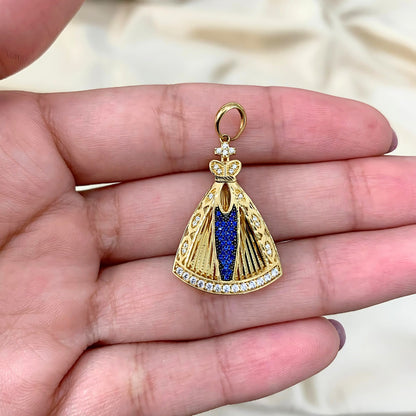 Pingente Nossa Senhora Aparecida em Ouro Amarelo 18K-750