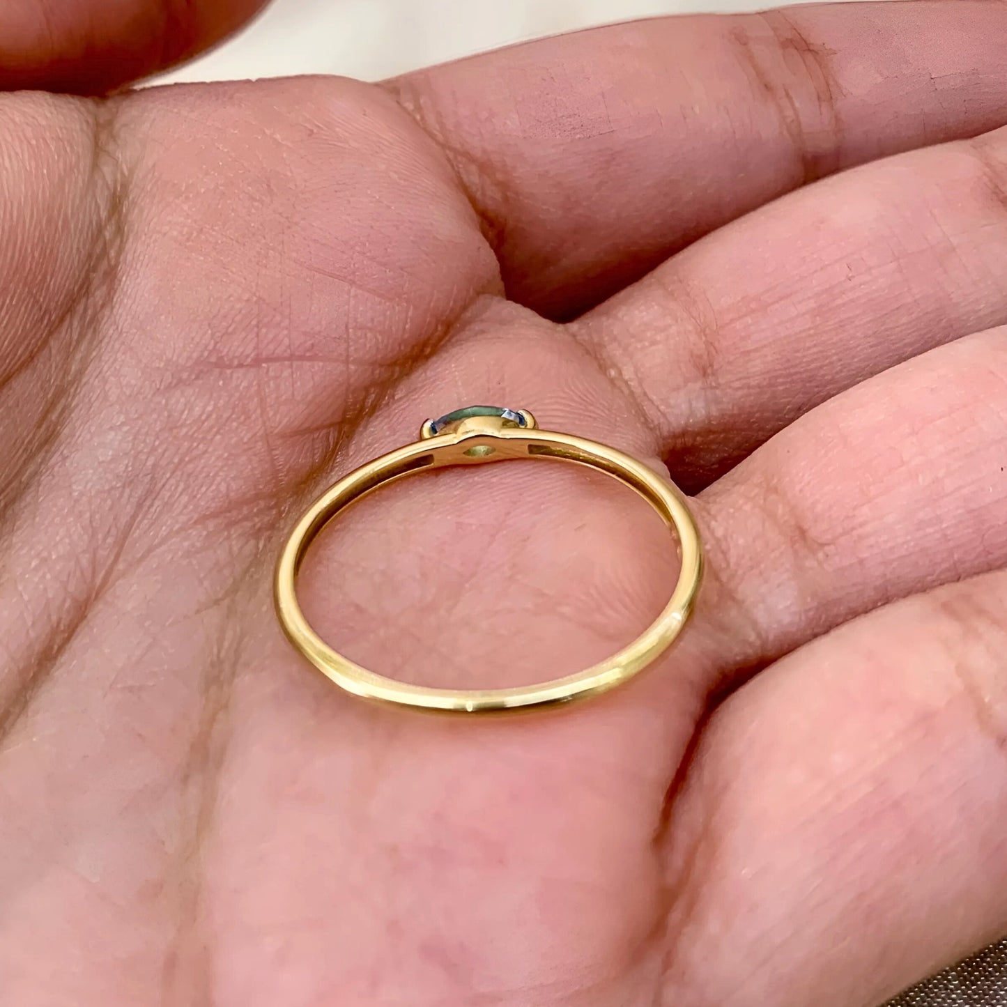 Anel Topázio Azul Coleção Doze Essências em Ouro Amarelo 18K-750