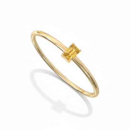 Anel Citrino Coleção Doze Essências em Ouro Amarelo 18K-750