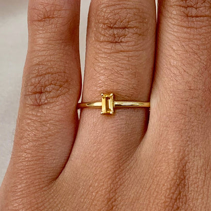 Anel Citrino Coleção Doze Essências em Ouro Amarelo 18K-750