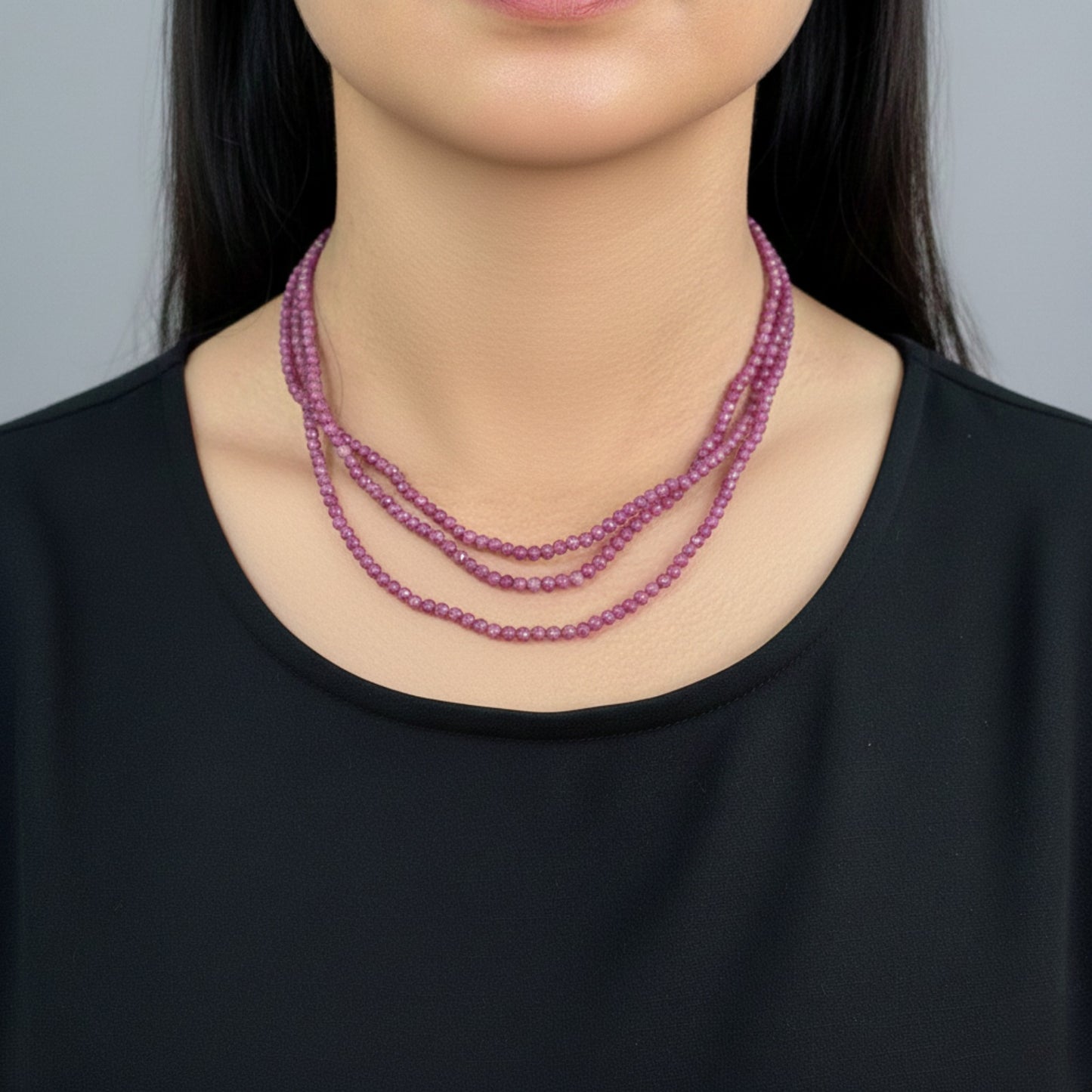 Corrente de Rodolitas em Ouro Amarelo 18K-750