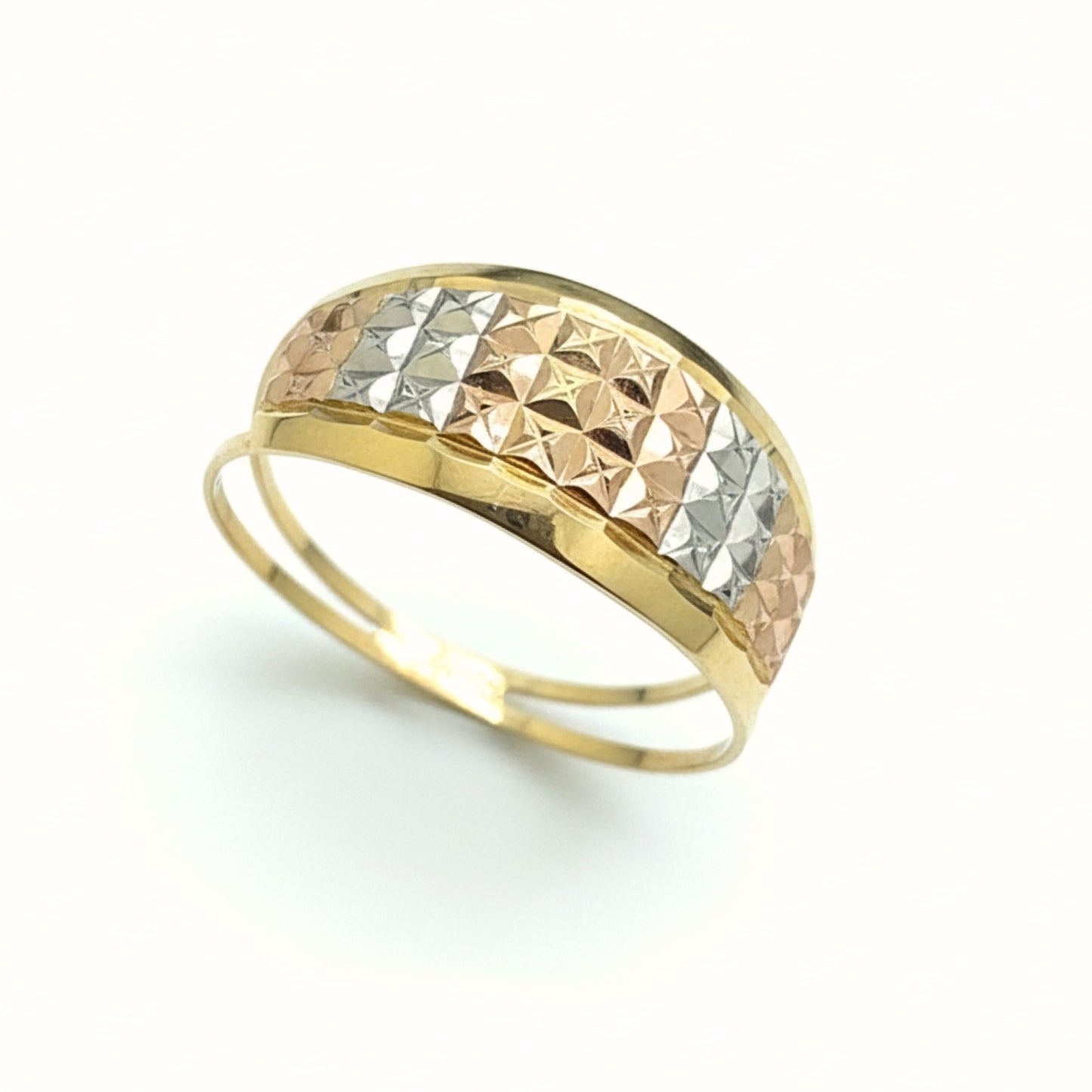 Anel Glanz Tricolor em Ouro 18K-750