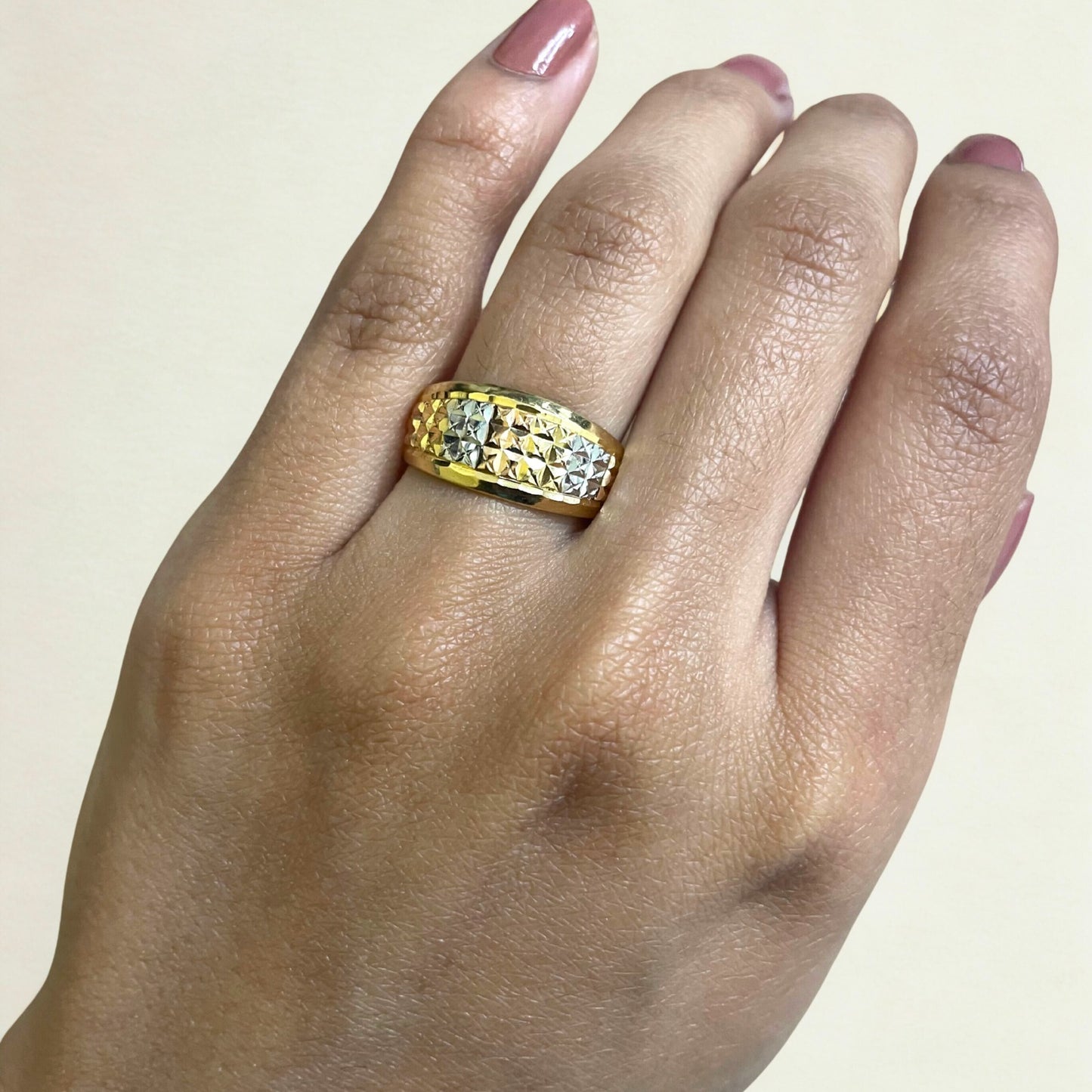 Anel Glanz Tricolor em Ouro 18K-750