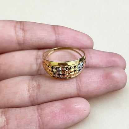 Anel Glanz Tricolor em Ouro 18K-750