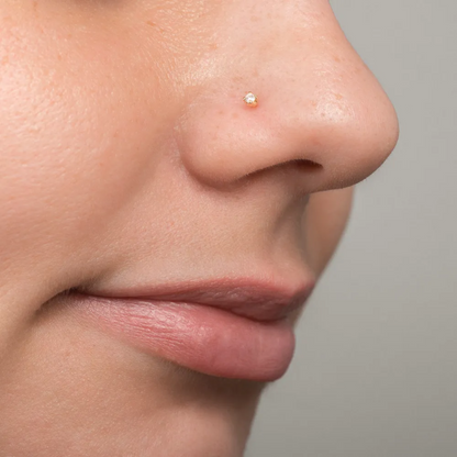 Piercing para Nariz com Zircônia de 1,75mm em Ouro Amarelo18k-750