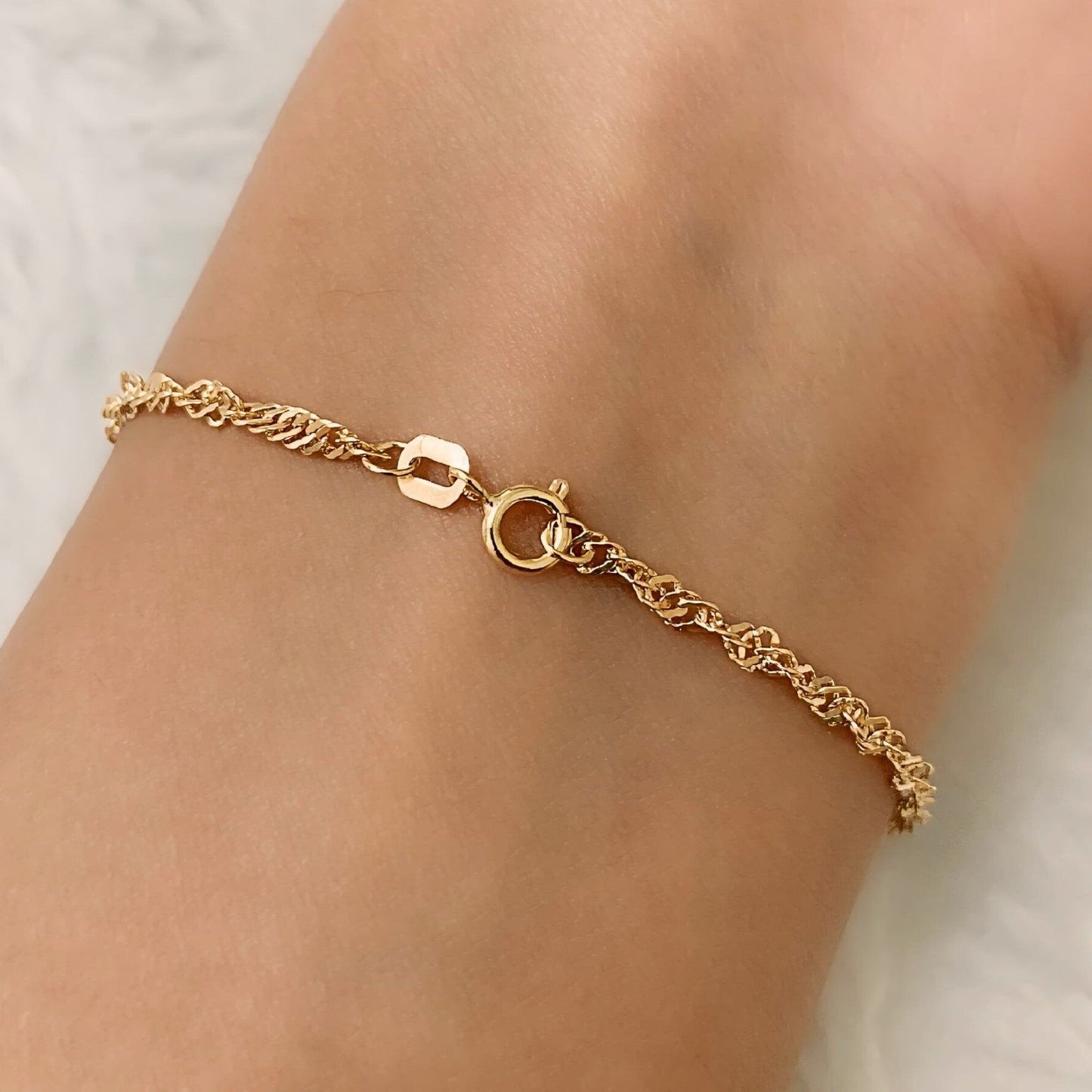 Pulseira Cordino em Ouro Amarelo 18K-750