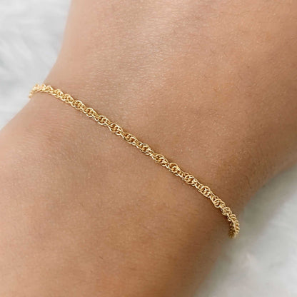 Pulseira Cordino em Ouro Amarelo 18K-750