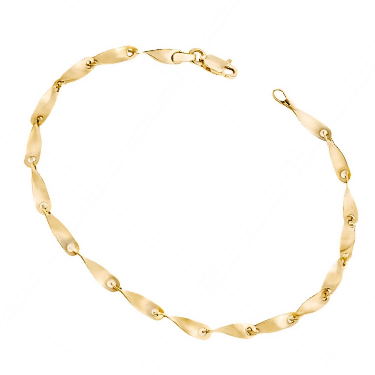 Pulseira 18 Elos Torcidos em Ouro Amarelo e Branco 18K
