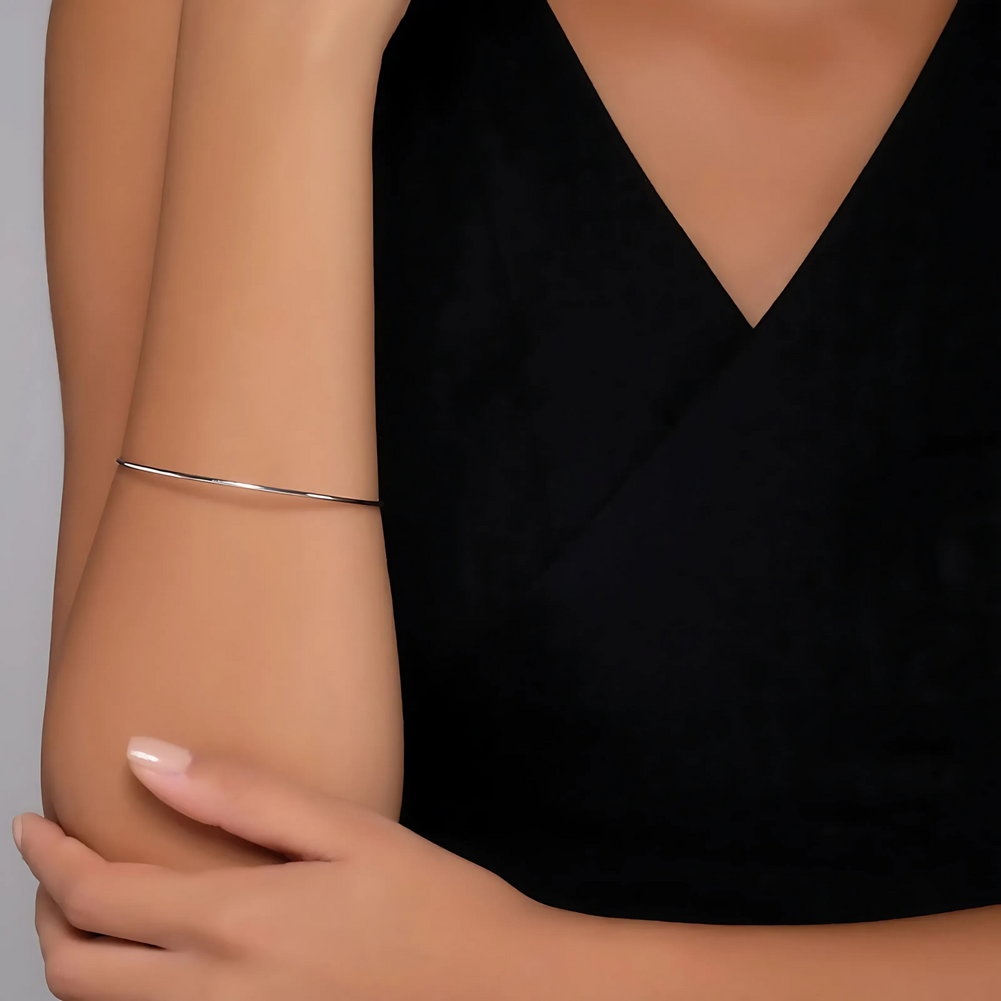 Pulseira Libanesa em Ouro Branco 18K