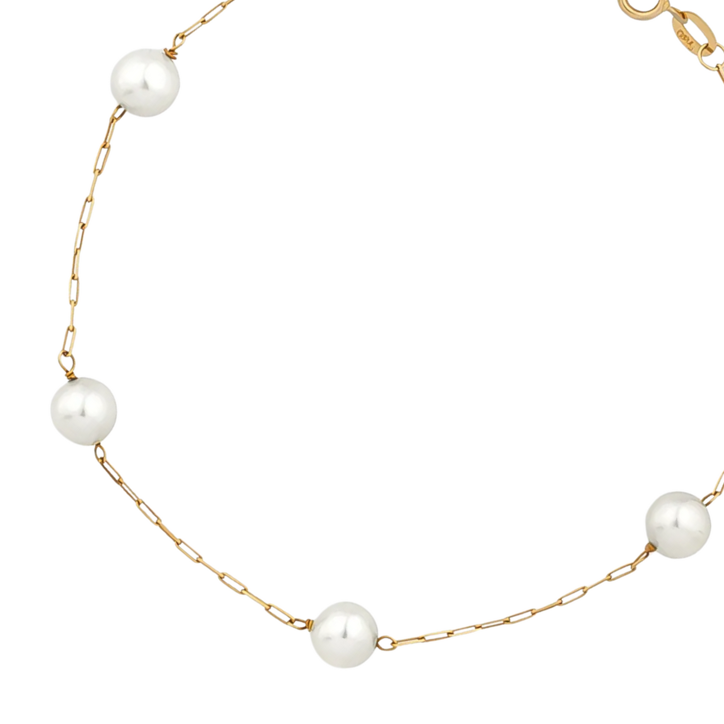 Pulseira com Pérolas em Ouro Amarelo 18K