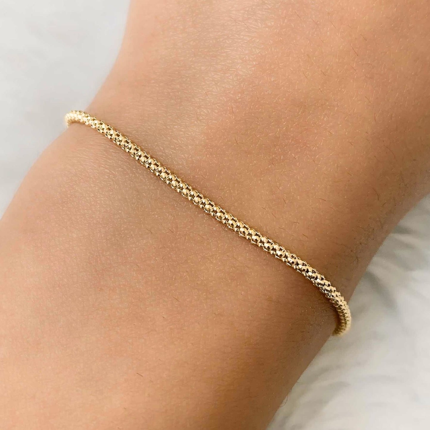 Pulseira Popcorn PPK12 em Ouro Amarelo 18K-750