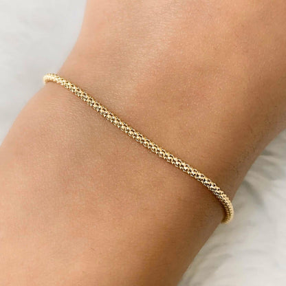 Pulseira Popcorn PPK12 em Ouro Amarelo 18K-750