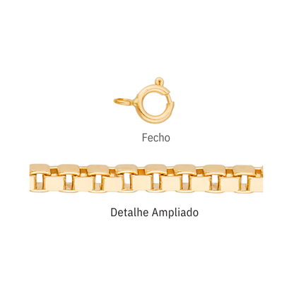 Corrente Veneziana Fio 27 em Ouro Amarelo 18K-750