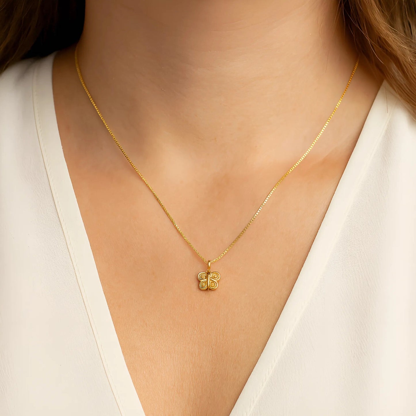 Pingente Borboleta em Ouro Amarelo 18K-750