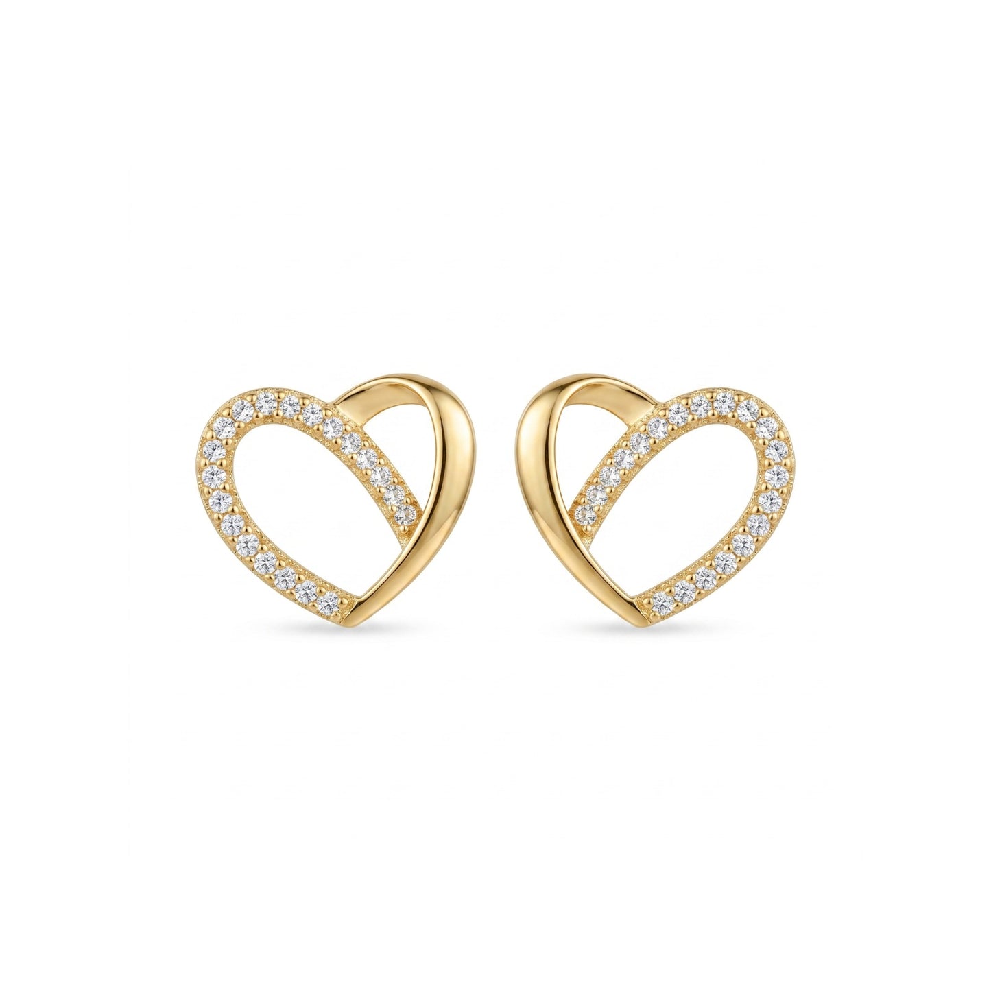 Brinco Stella em Ouro Amarelo 18k, com zircônias