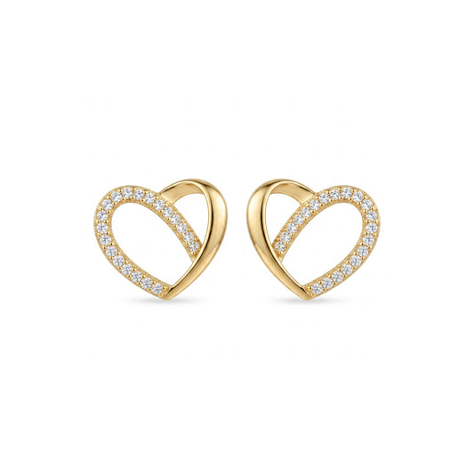 Brinco Stella em Ouro Amarelo 18k, com zircônias
